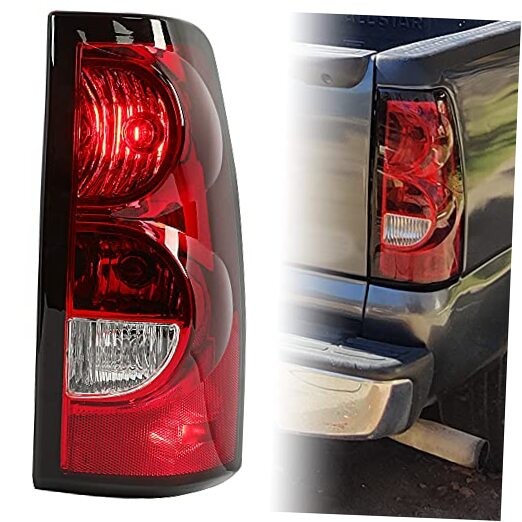 Right Tail Light Compatible with 2003-2006 Chevy Silverado Passenger Red/Clear