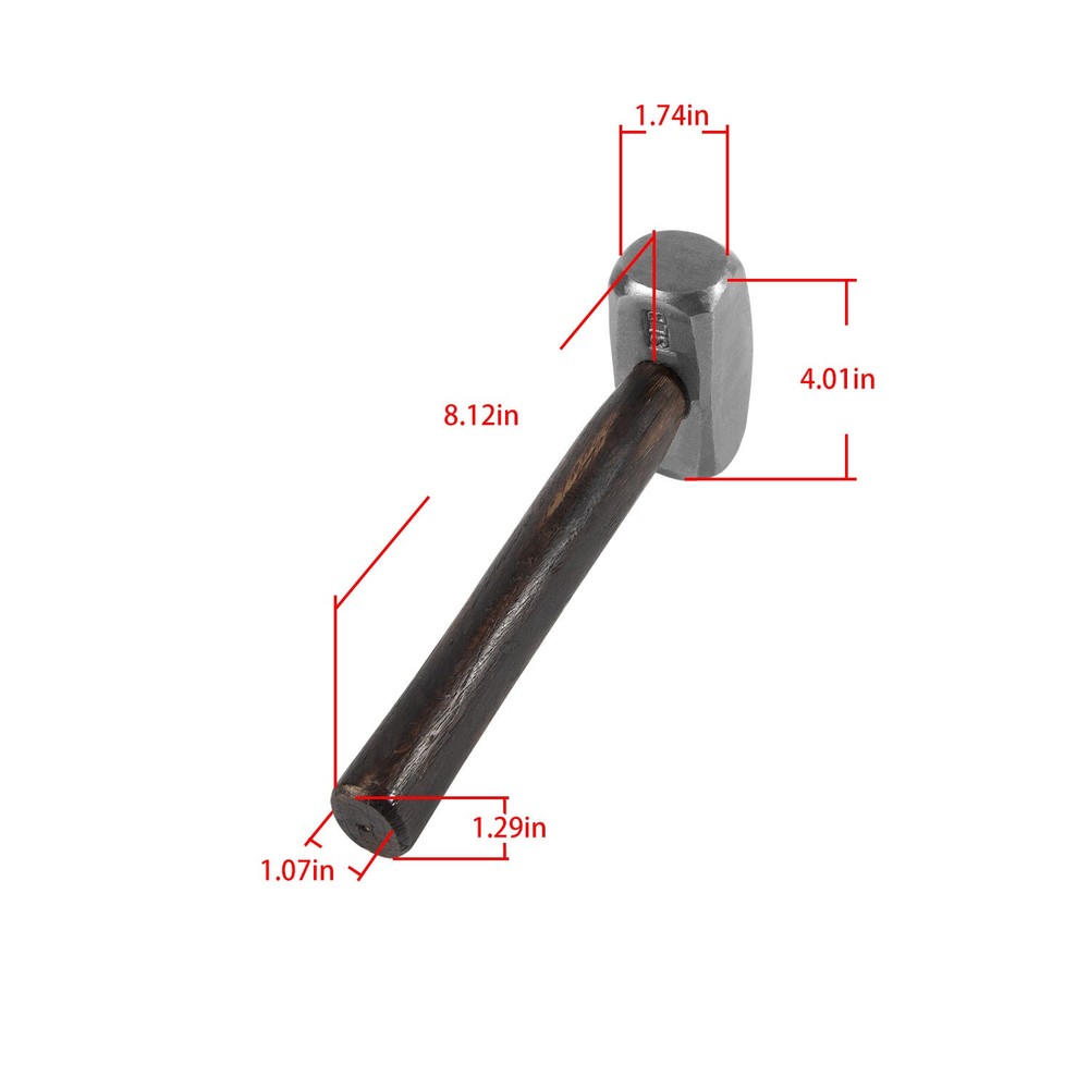 3LB Blacksmith Hammer Bladesmith Forge Handmade Knife Making Farrier Tool