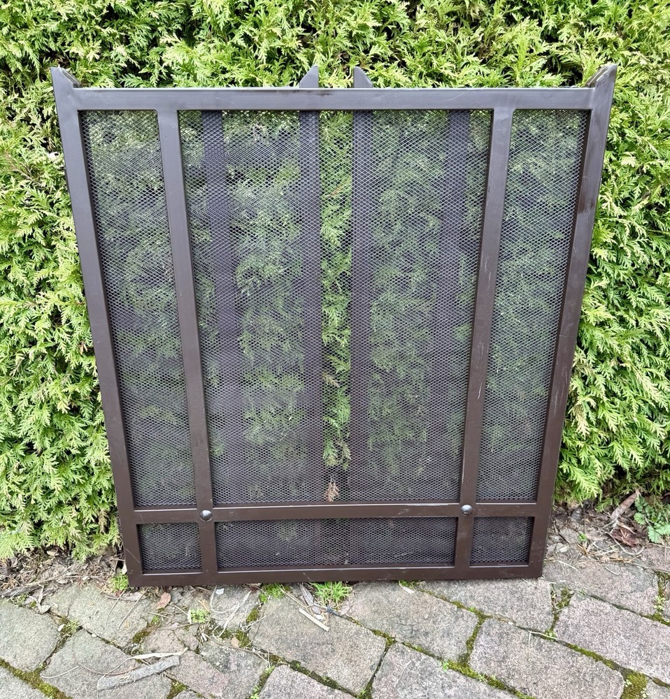 SPARK ARRESTOR SCREEN Folding Metal FIREPLACE INSERT Vintage Architecture