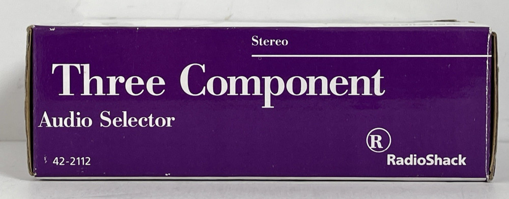 Radio Shack Three Component Audio Selector 42-2112 Up To 3 Stereo Sources