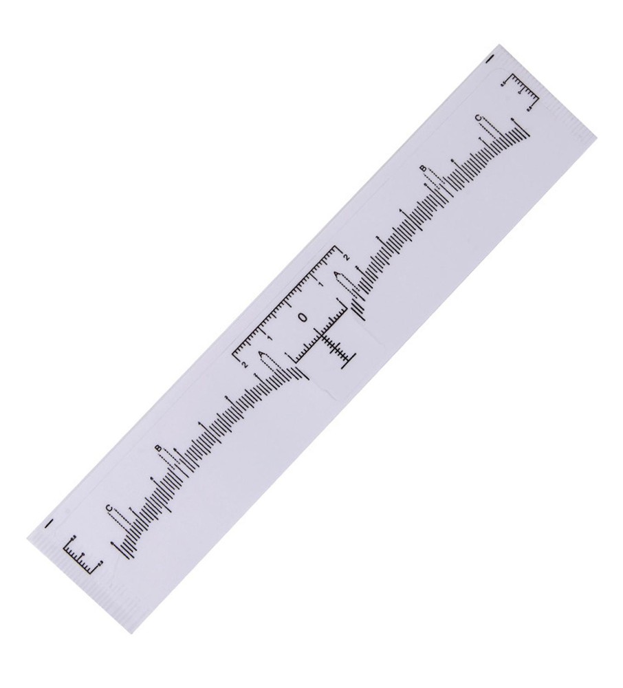 Disposable Eyebrow Ruler Scale Sticker Makeup Tattoo Shaper Stencil Measure Tool
