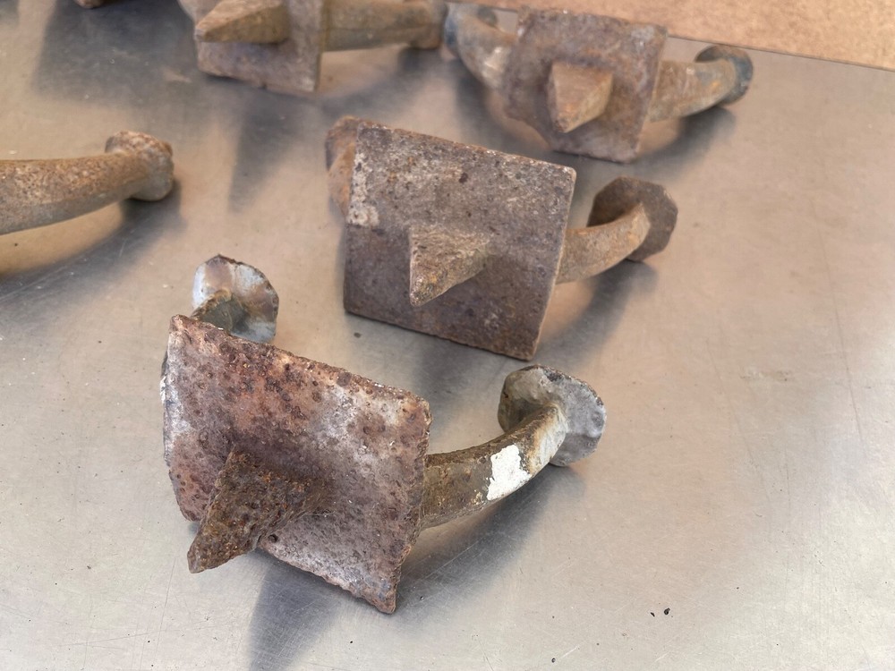 Antique Blacksmith Smith Forge Stake Dog & Clamp Forming Tool