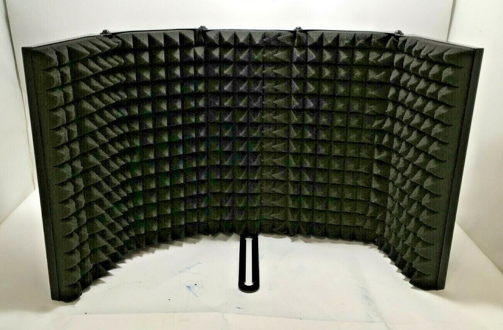 Pro Microphone Isolation Shield, 5-Panel Pop Filter,