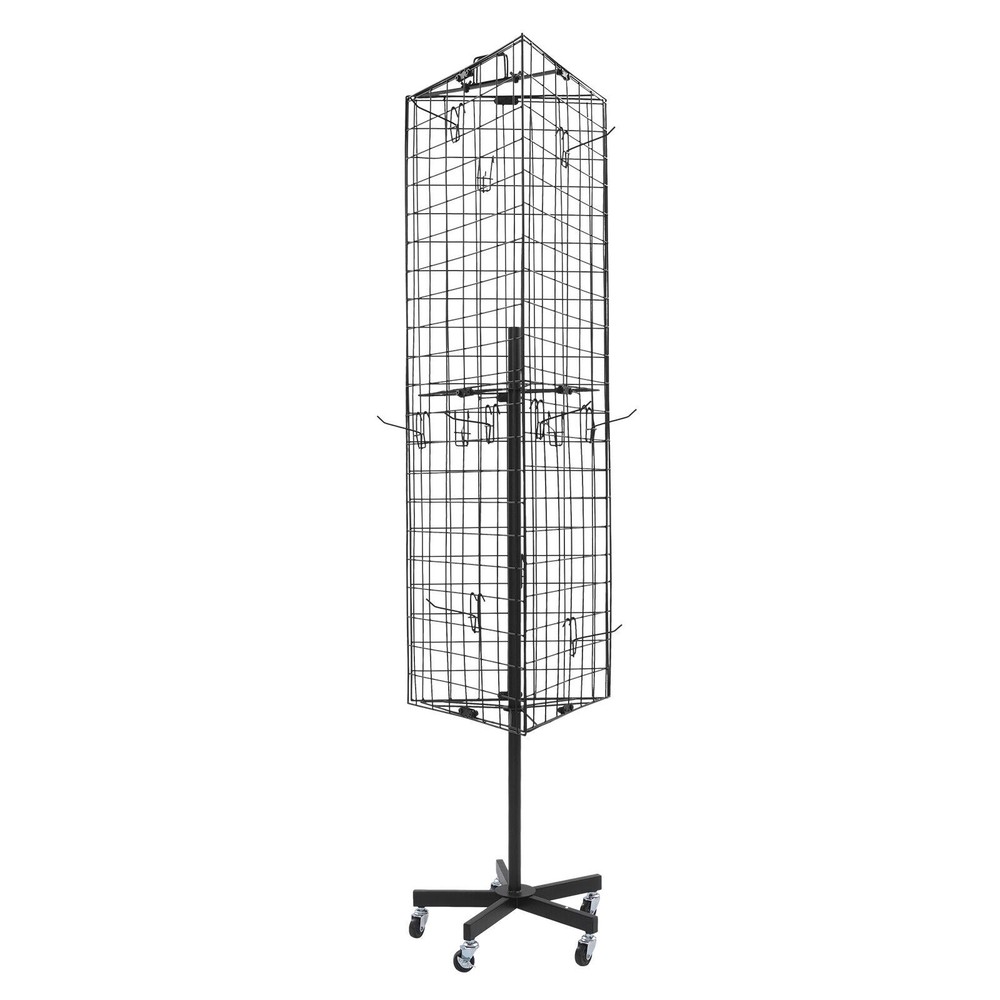 Gridwall Panel Display Stand Triangular Heavy Movable Floorstanding Detachable