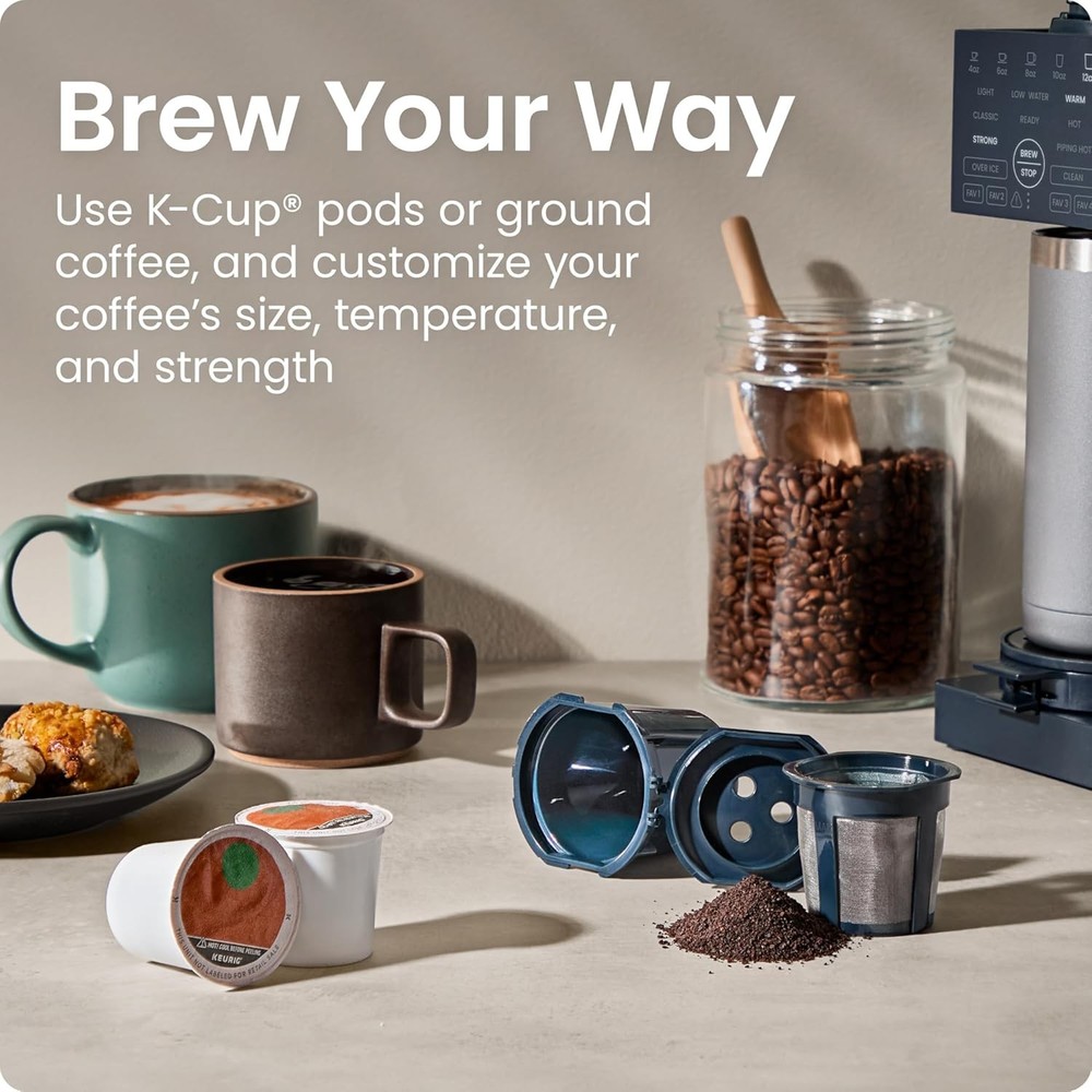 Caffeinator Single Serve Coffee Maker Brew Kcups & Grounds Drip Coffee Machine