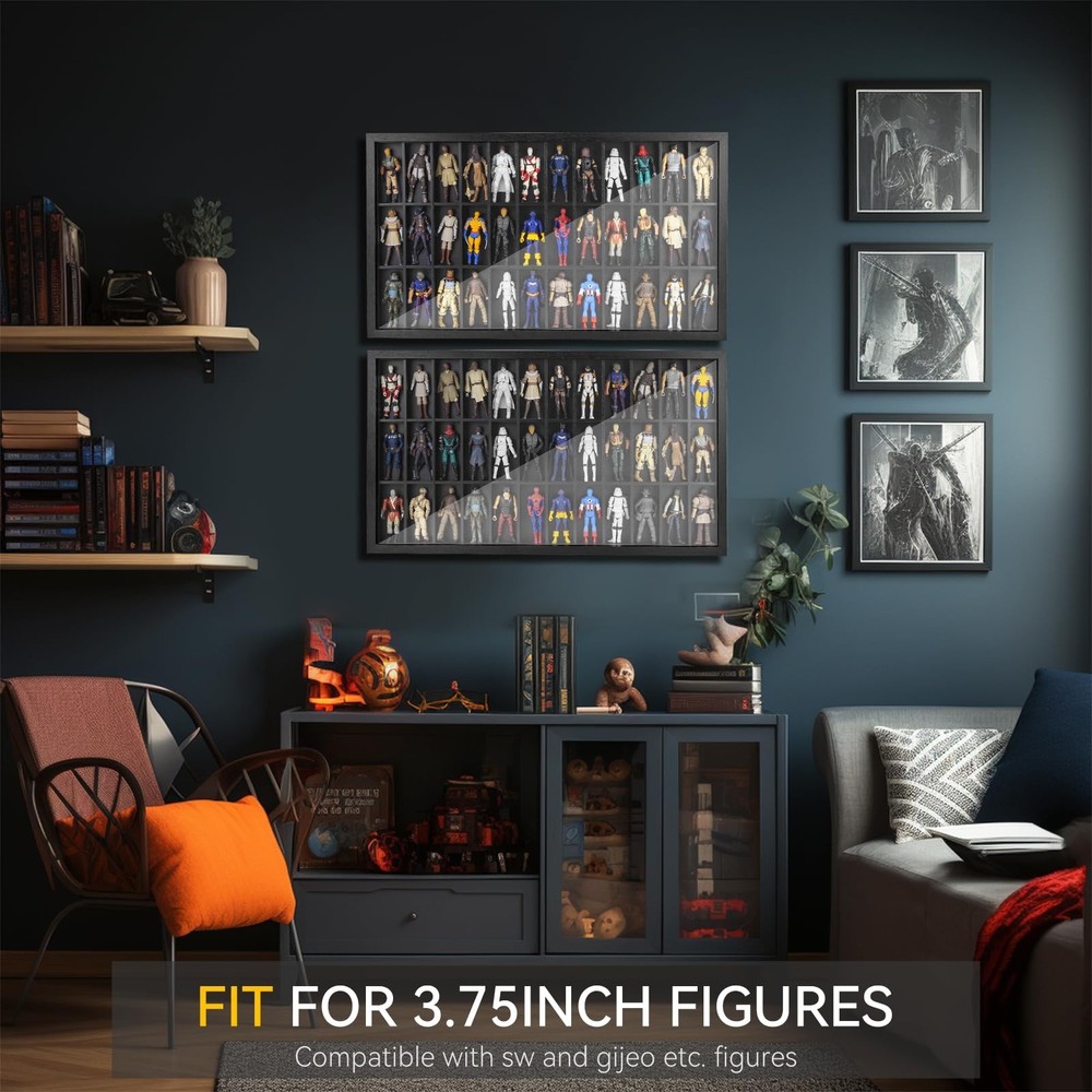 3.75 inch Figure Collectors Showcase, Display Frame Case for Action Figures, ...