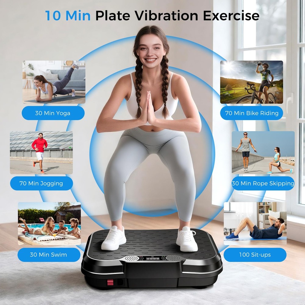AoraPulse Vibration Plate Exercise Machine, Vibration Plate for Lymphatic Draina