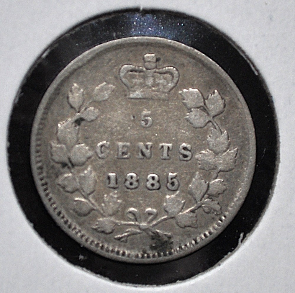 1885 Sm. 5/5 Canada 5 Cents