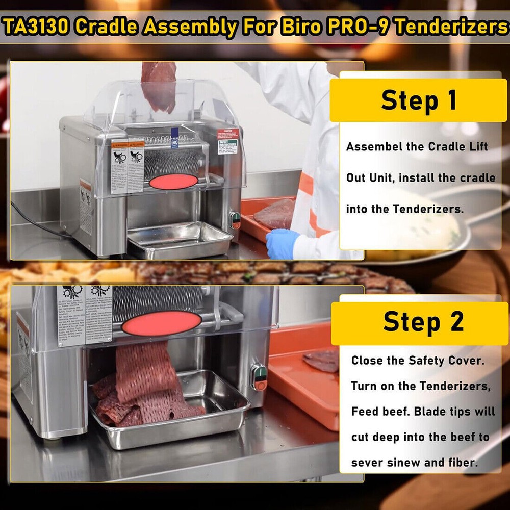 For Biro Pro 9 Tenderizer TA3130 Cradle Assembly Complete With Combs and Lock