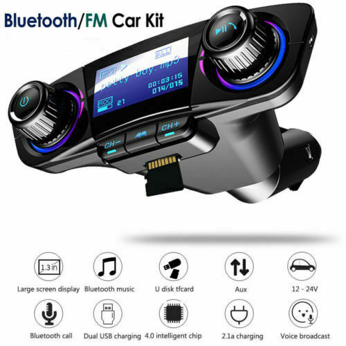 Bluetooth Car FM Transmitter MP3 Player Hands free Radio Adapter Kit USB Charger