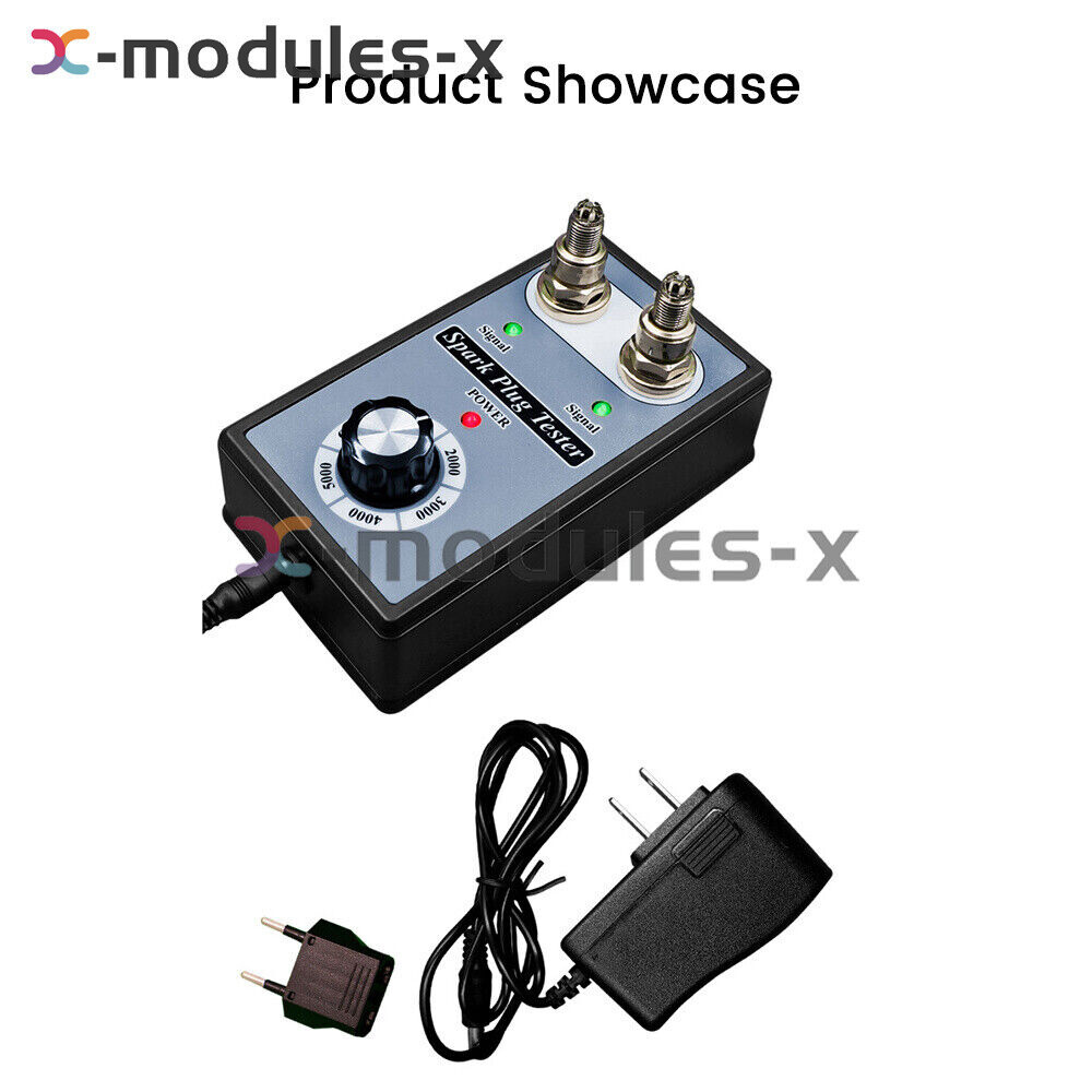 Dual Hole 12V Car Spark Plug Tester Ignition Plug Analyzer Diagnostic Detector U