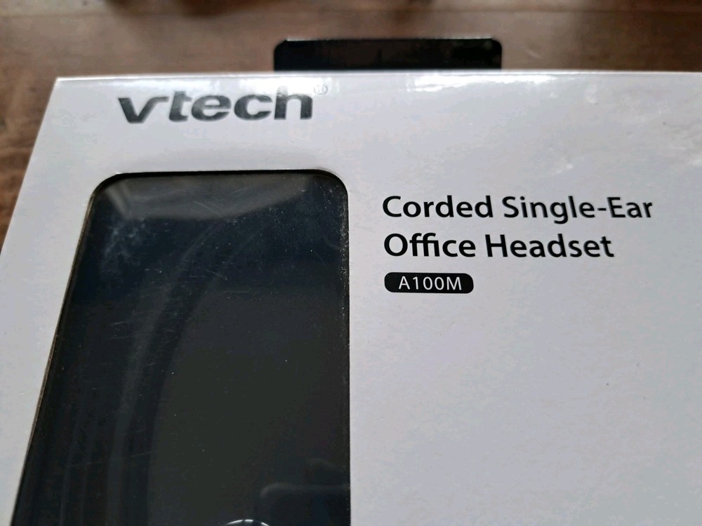 New VTech #A100M Corded Single-Ear Office Headset New/Sealed