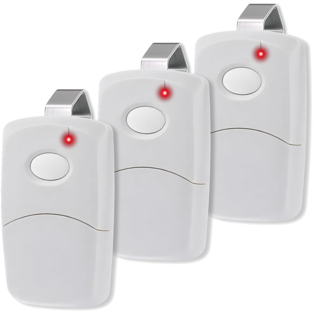 Multi-Code Garage Door Remote Set - 3 Convenient Remotes with Batteries