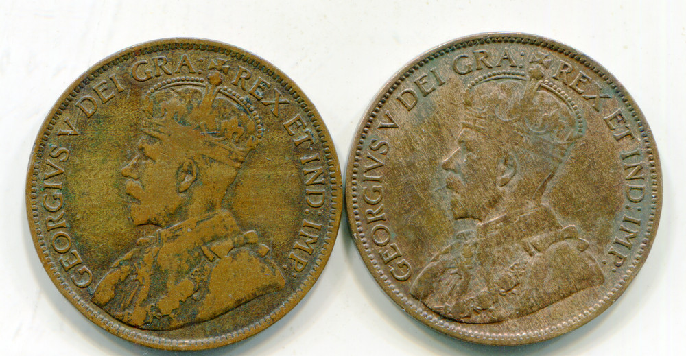 Canada Large Cent 1913 + 1914 lotapr4741