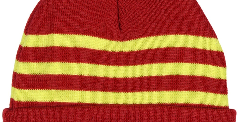 DC Comics The Flash Chrome Weld Jacquard Logo Cuff Pom Beanie Hat