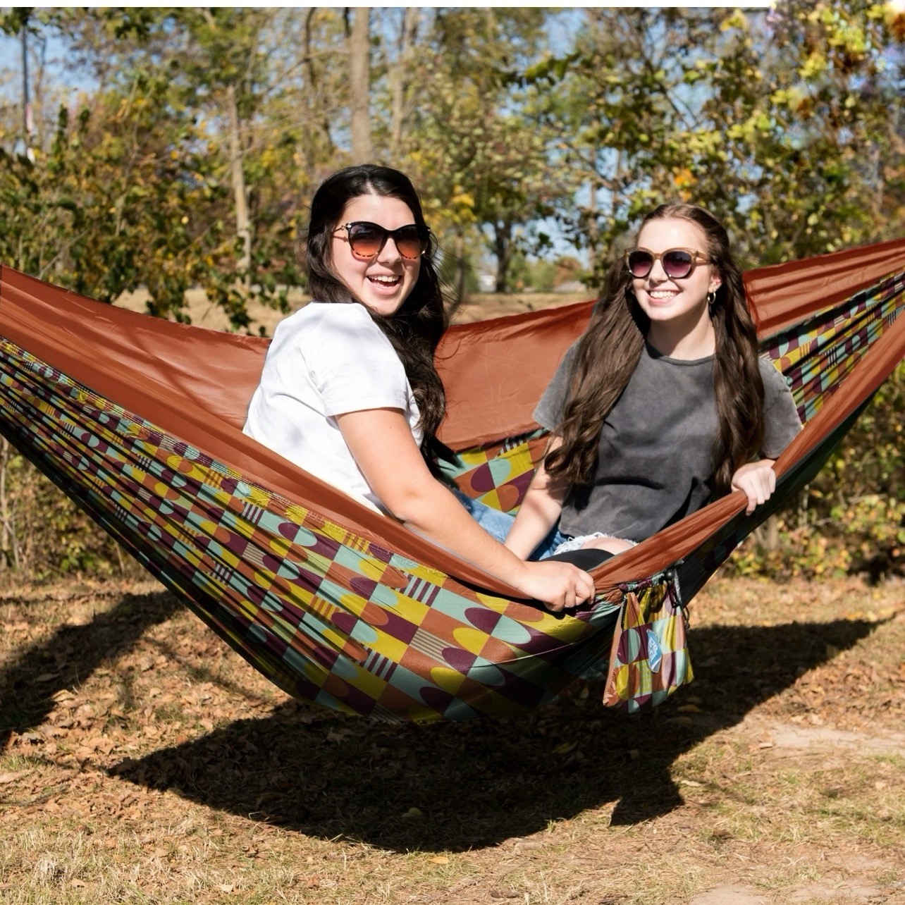 Equip Premium Nylon Camping Travel Hammock, 2 Person Groovy Moons New