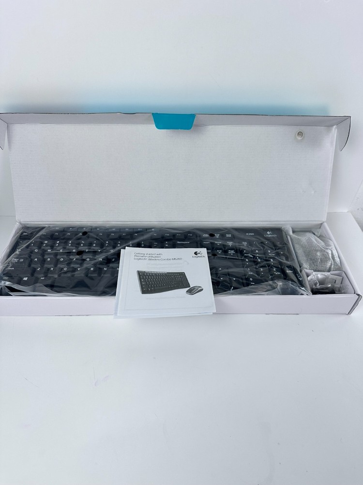 Logitech MK260 Wireless Keyboard Mouse Combo Black USB Receiver Open Box