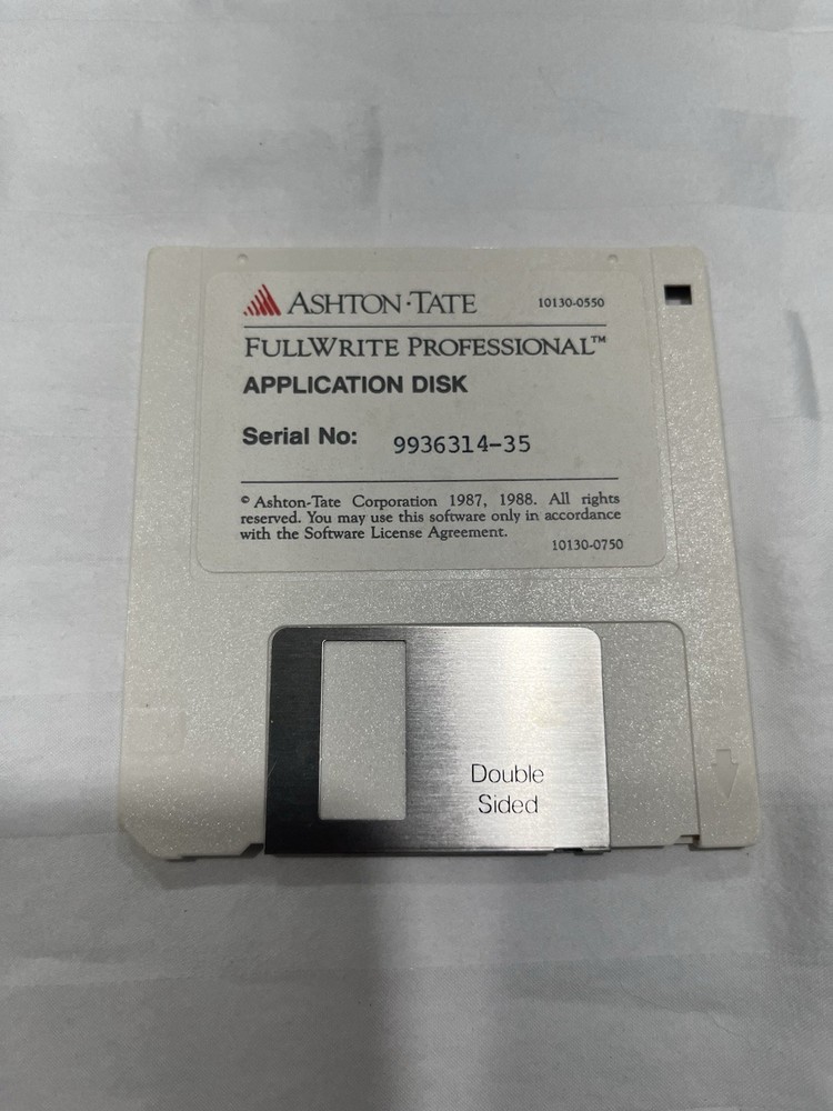 Vintage Mac Apple Software Ashton Tate FullWrite Professional. Complete