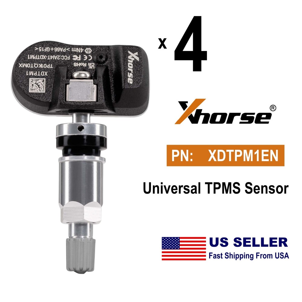 4pcs Xhorse XDTPM1EN Universal Programmable TPMS Sensor work for MAX PRO/MIDI