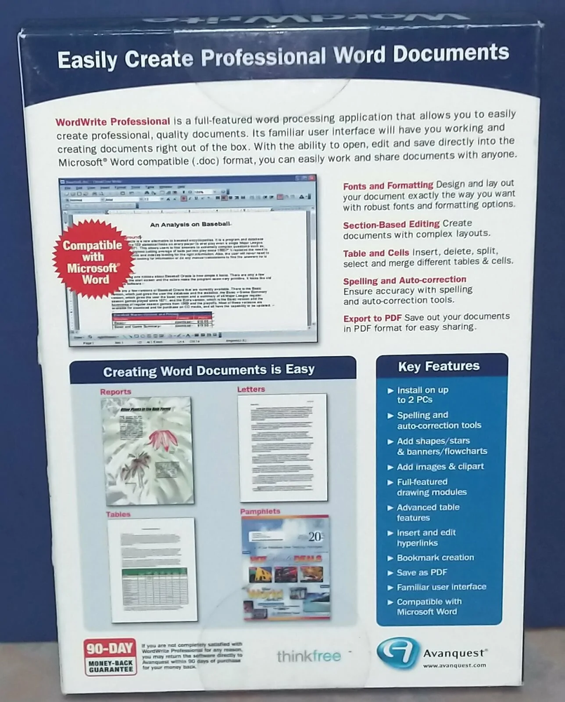 My Software WORDWRITE Professional 2011 Software, New Sealed