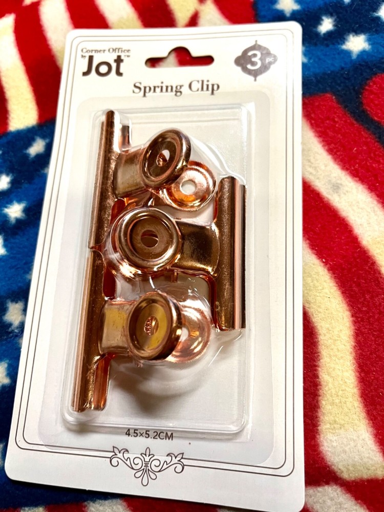Clips,  3  Pack  copper. new in pack