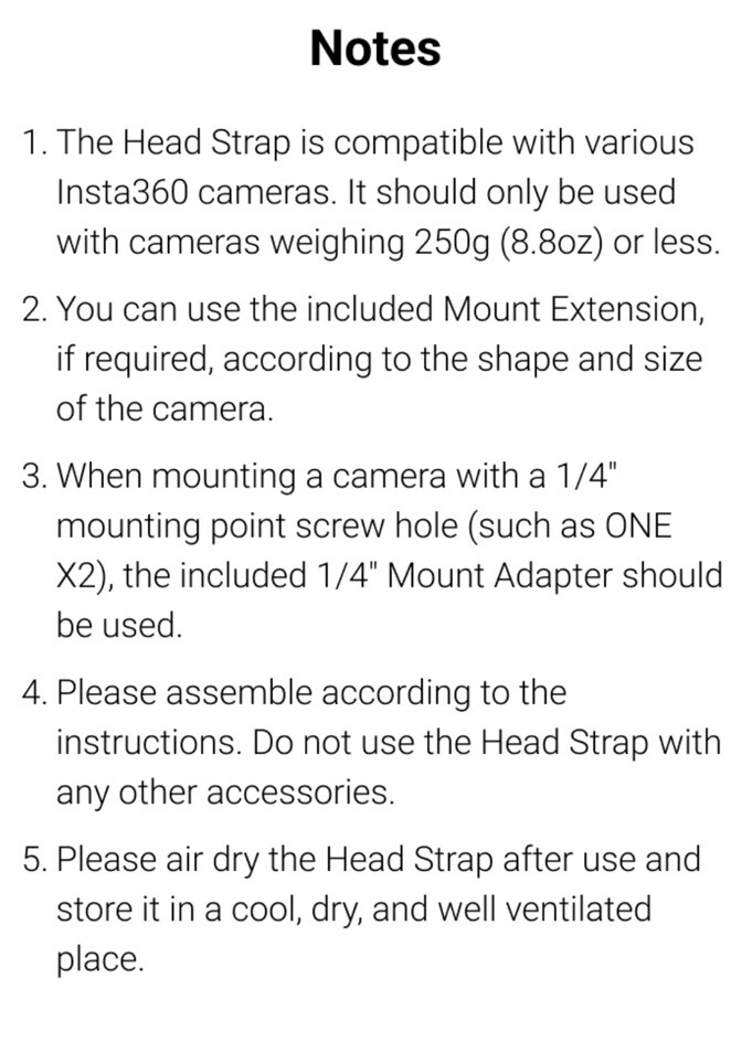 Original Insta360 Head Strap - Adjustable, Compatible with Insta360 Cameras