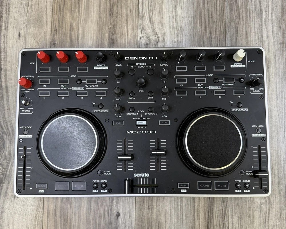 Denon DJ MC2000 Serato USB DJ Controller Dual Deck USED Excellent Condition