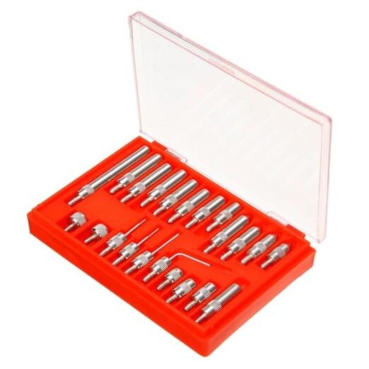 Threaded Point Tip Set, 22 Pcs Dial Indicator Point Steel Probe Test End Tips