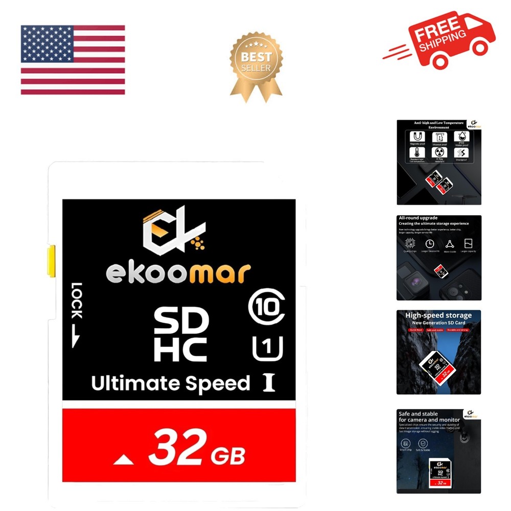 Card - Class 10, High-Speed Memory Card with 100MB/s for Digital Camera, Dash...