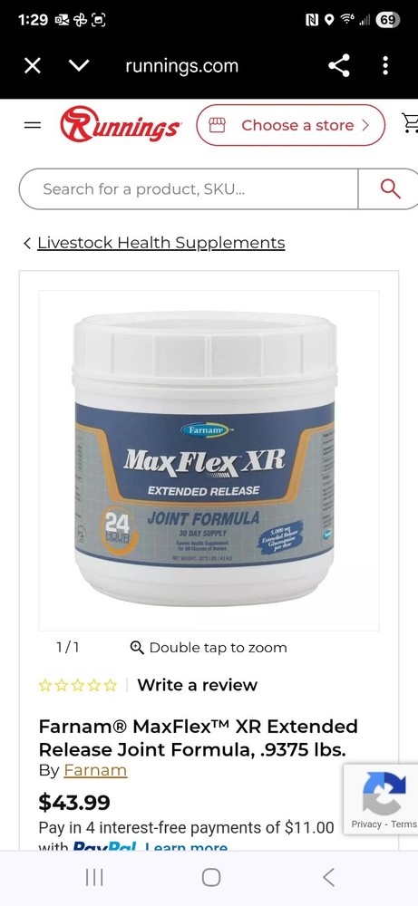 Max Flex Joint Supplement For Horses