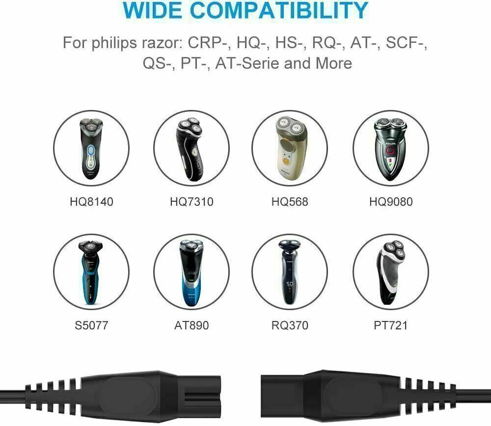 Replace Philips Norelco AC Power Supply Charging Cord Charger Adapter for Shaver