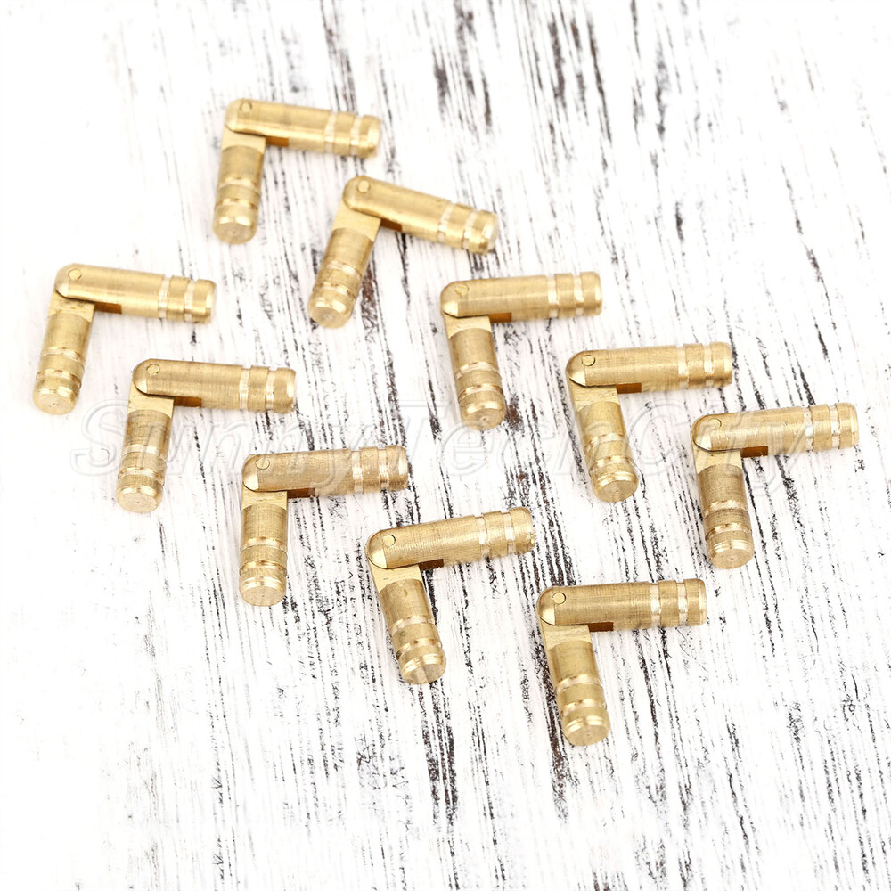 10x Retro Box Mini Case Hidden Hinges Invisible Concealed Barrel Drawer Hinges