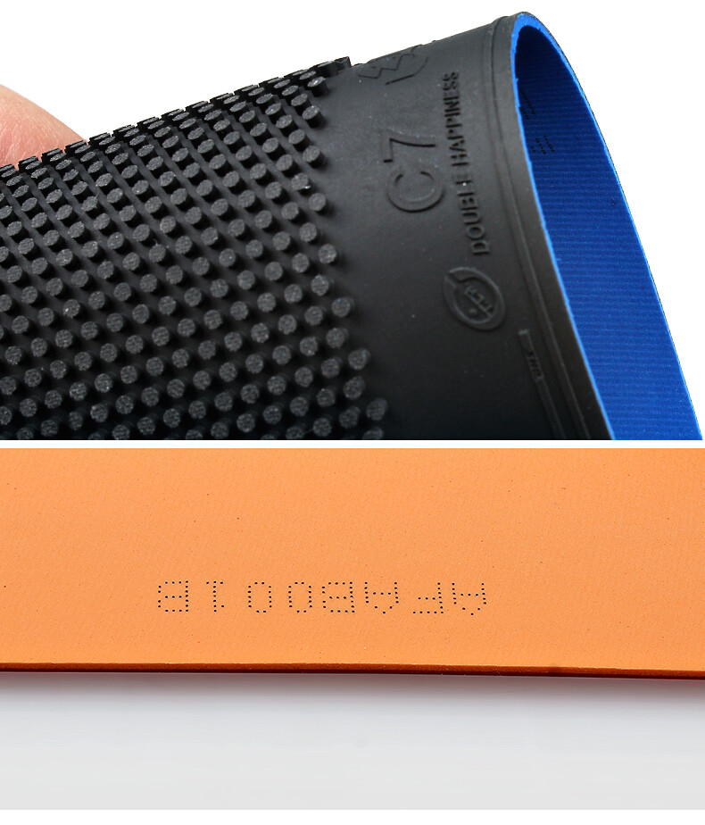 DHS C7 Medium long Pips-out Table Tennis Rubber/Sponge, Defend/Loop/Spin, AUD