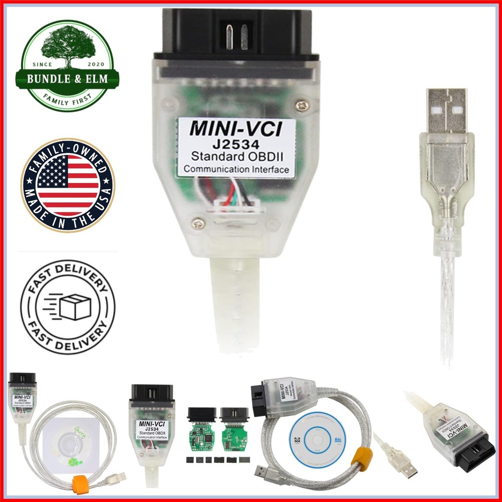 Mini Vci J2534 Cable Standard Obd2 Communication Interface for TIS Techstream...