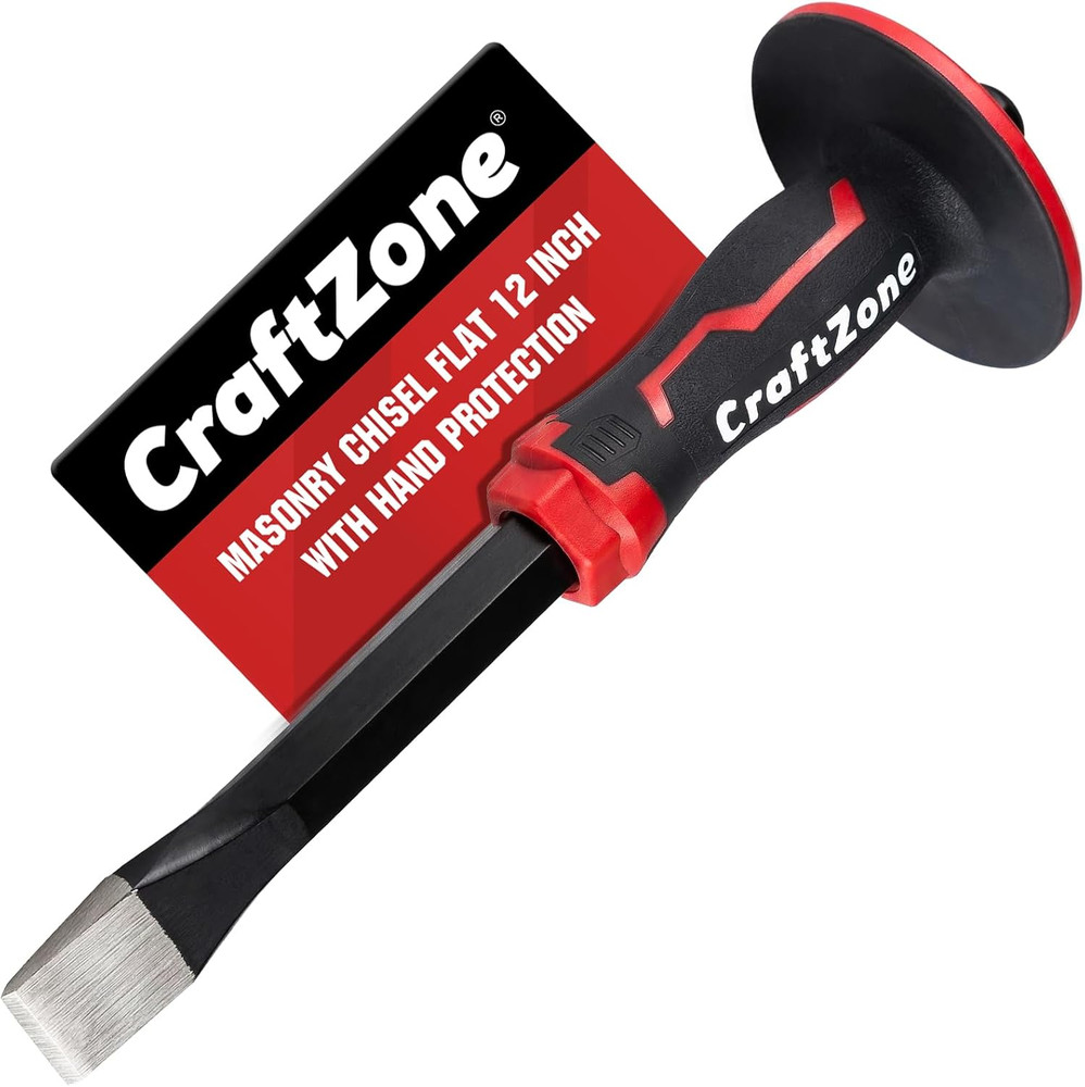 Masonry Chisel, Heavy Duty Flat End Rock Concrete Mortar Stone Brick Chisel with