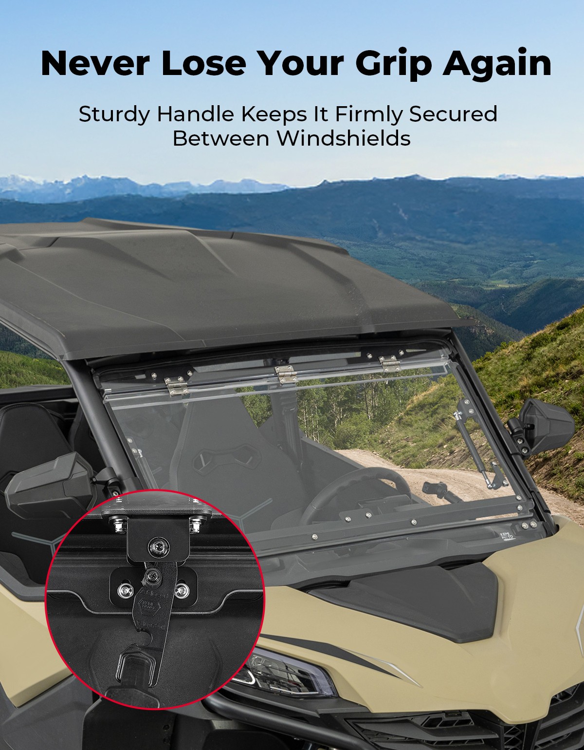 3-IN-1 Flip Windshield for CFMOTO ZForce 950 Sport Trail / 800 Trail 2023-2025