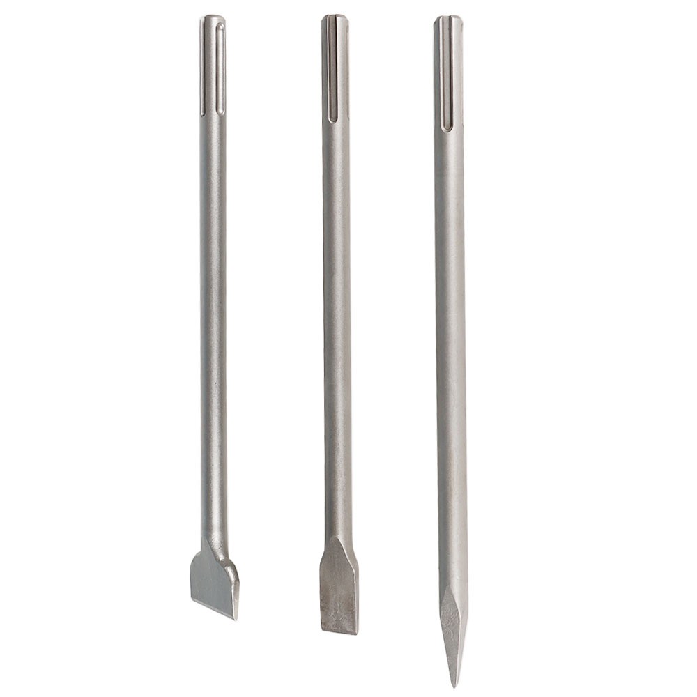 ALL-CARB 16" SDS Max Bits Set Long-Point Chisel, Scaling Chisel Flat Chisel 3pcs