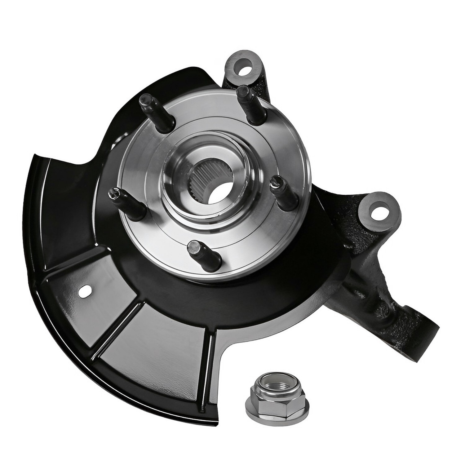 Front Steering Knuckles & Wheel Hub Bearings Assembly for 2011 - 2014 Ford Edge