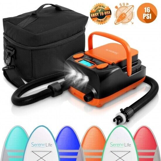SereneLife SLPUMP50 Electric Air Pump Compressor for SUP & Pool Inflatables