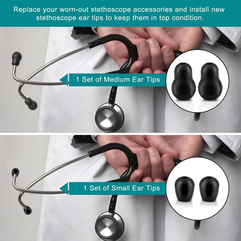 Stethoscope Ear Tips Replacement for Littmann Stethoscopes - Compatible with ...