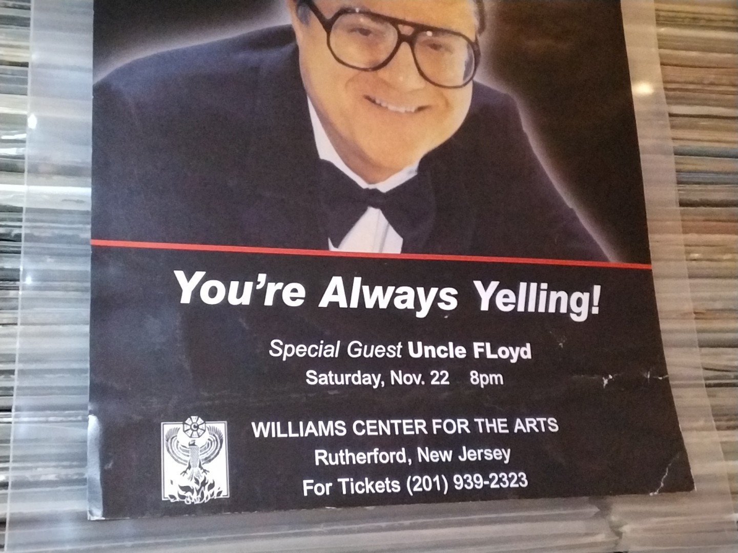 RARE ORIGINAL PAT COOPER UNCLE FLOYD COMEDY CONCERT POSTER RUTHERFORD NEW JERSEY