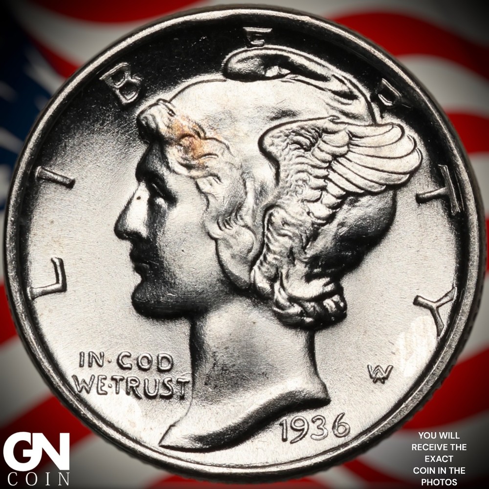 1936 P Mercury Dime A1909
