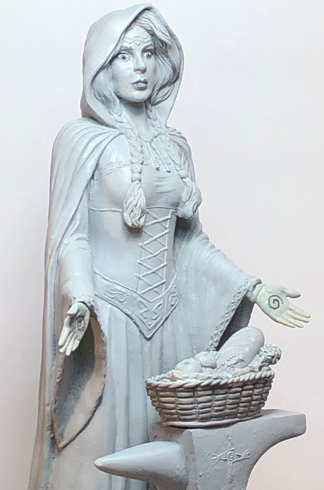 Brid (Brigid) - Hand cast statue