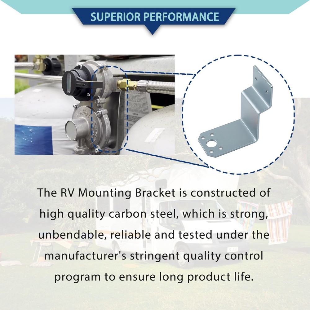 Universal L-Mount Regulator Mounting Bracket,Fits Fairview Regulators, Silver