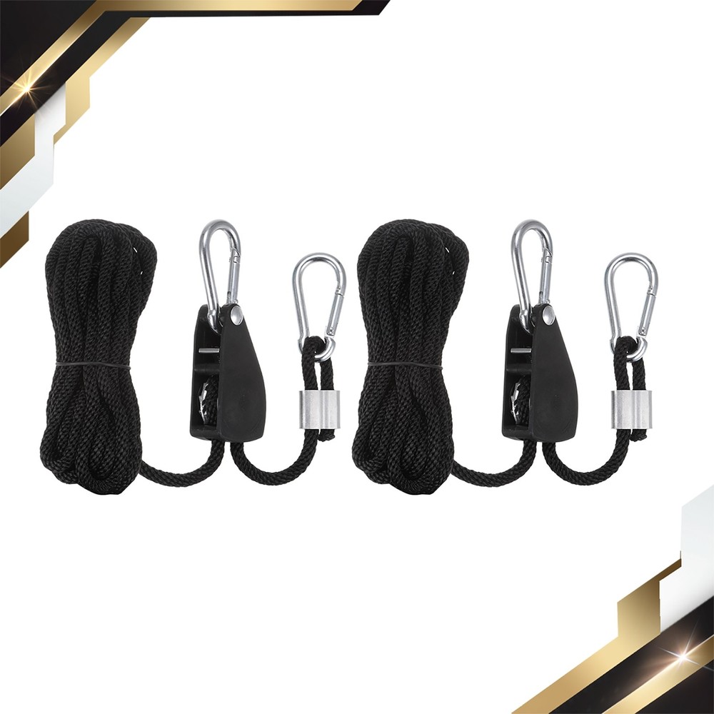 2sets 1/4" 6mm Adjustable Rope Hanger 16.4ft Tie Down Strap
