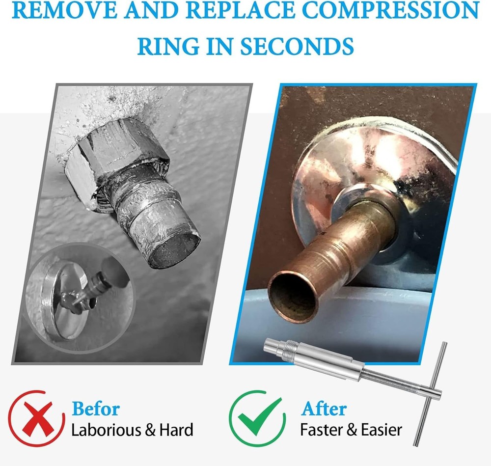 Plumbing Tools Compression Ring Removal Tool for Sleeve Puller Remover 1/2-Inch