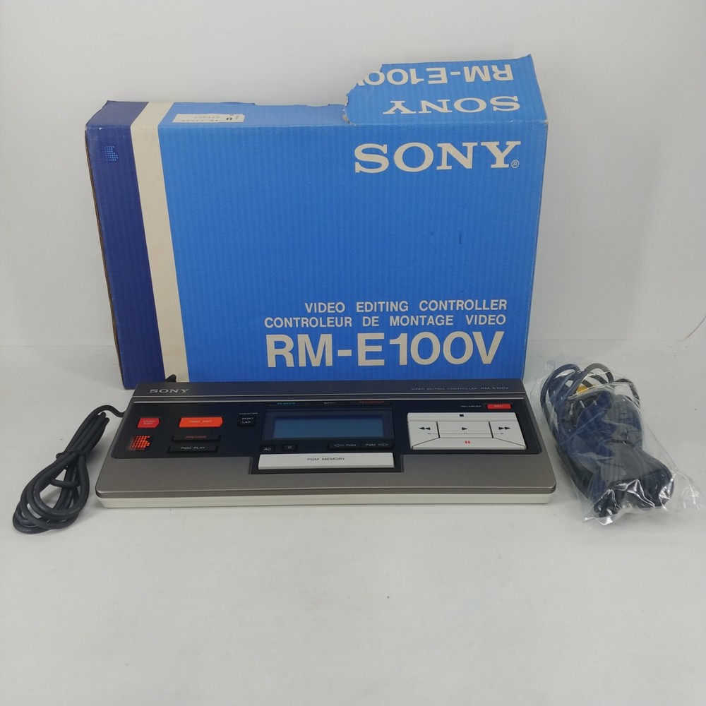 Vintage Sony Video Editing Controller RM-E100V Betamax VHS 1985 Missing Manual