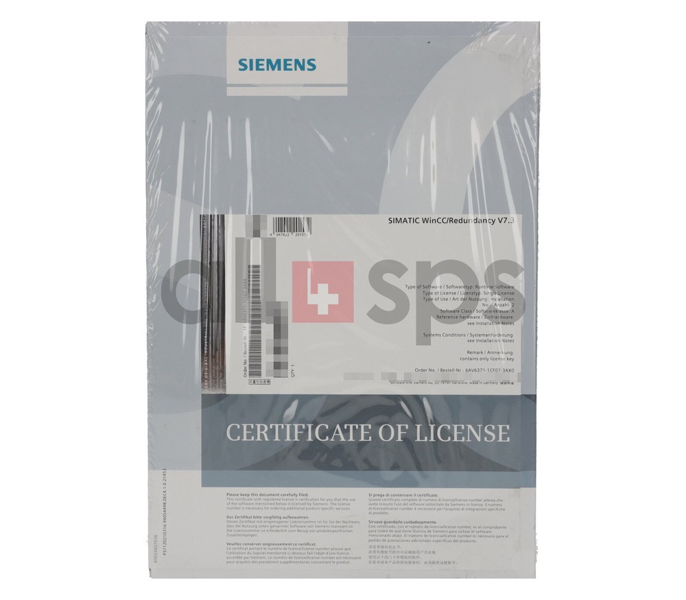 SIMATIC WINCC/REDUNDANCY V7.3 - 6AV6371-1CF07-3AX0 (NS)