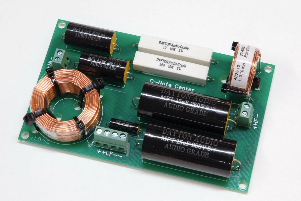 Crossover PCB for the C-Note Center Channel DIY speaker kit- PCB Board Kit
