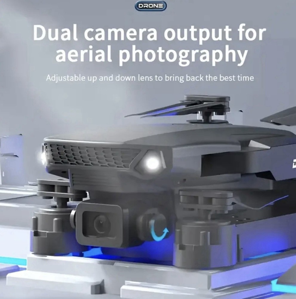 E88 Pro Drone Dual Camera Drone Obstacle Avoidance 4 Batteries Foldable 3 Speed